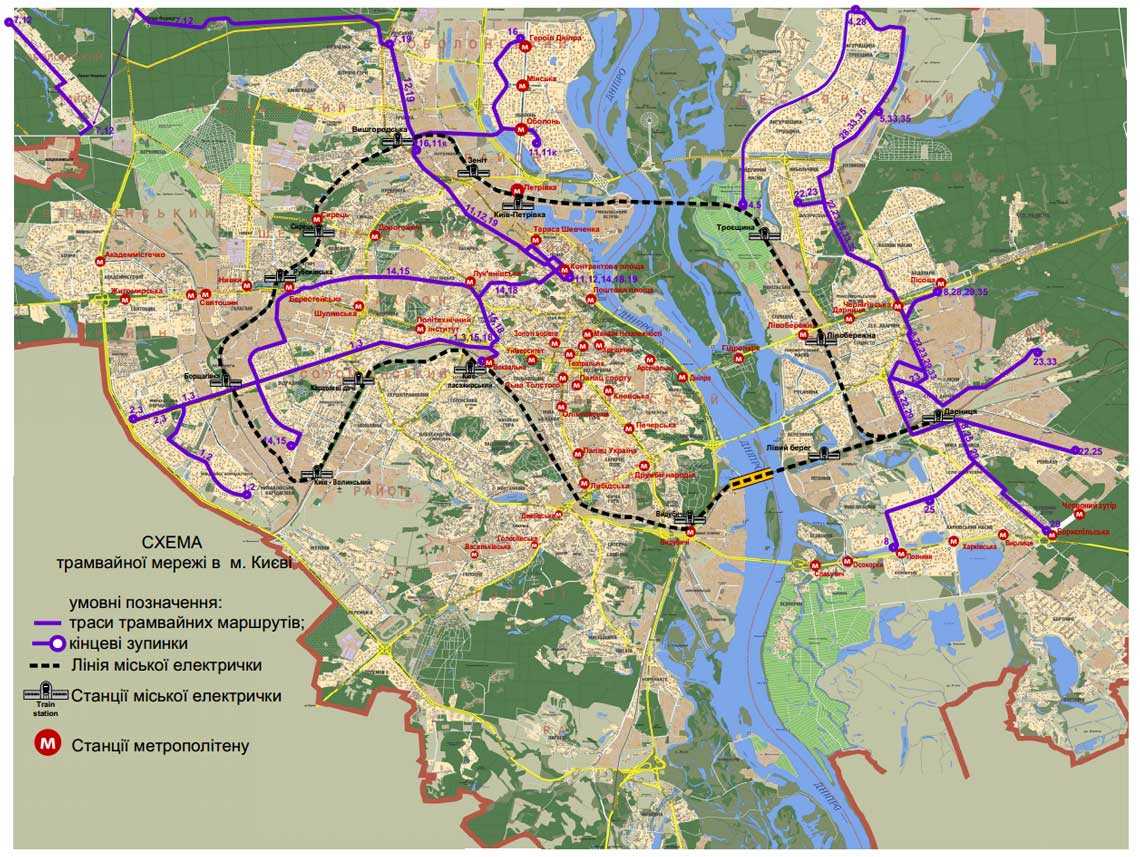Карта-схема-трамвай-Киев