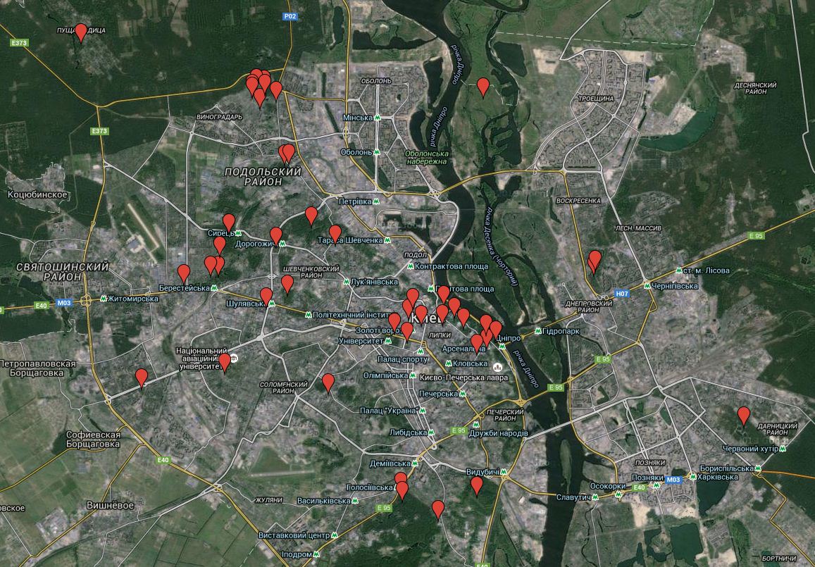 Карта киев жуляны